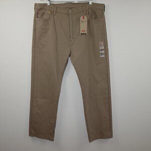 Levi's 505 Straight Leg Jeans Men's 42x30 Brown Denim Stretch